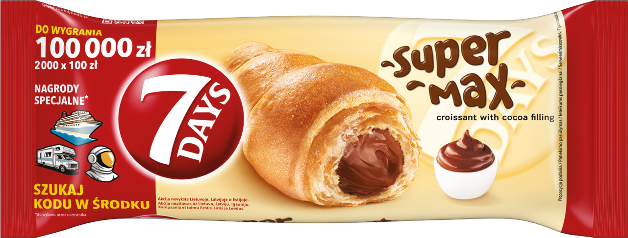 Rogal kakaowy 7Days Max 110g widok główny