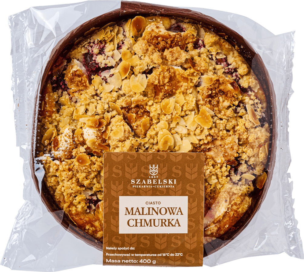 Ciasto malinowa chmurka Szabelski 400g widok 1