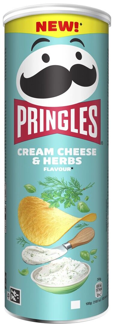 Chipsy Pringles cream cheese&herbs 165g widok 1
