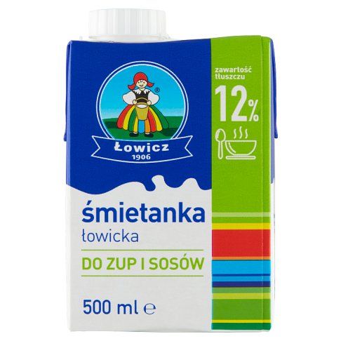 Śmietanka UHT 12% Łowicka OSM Łowicz 0,5l widok 1