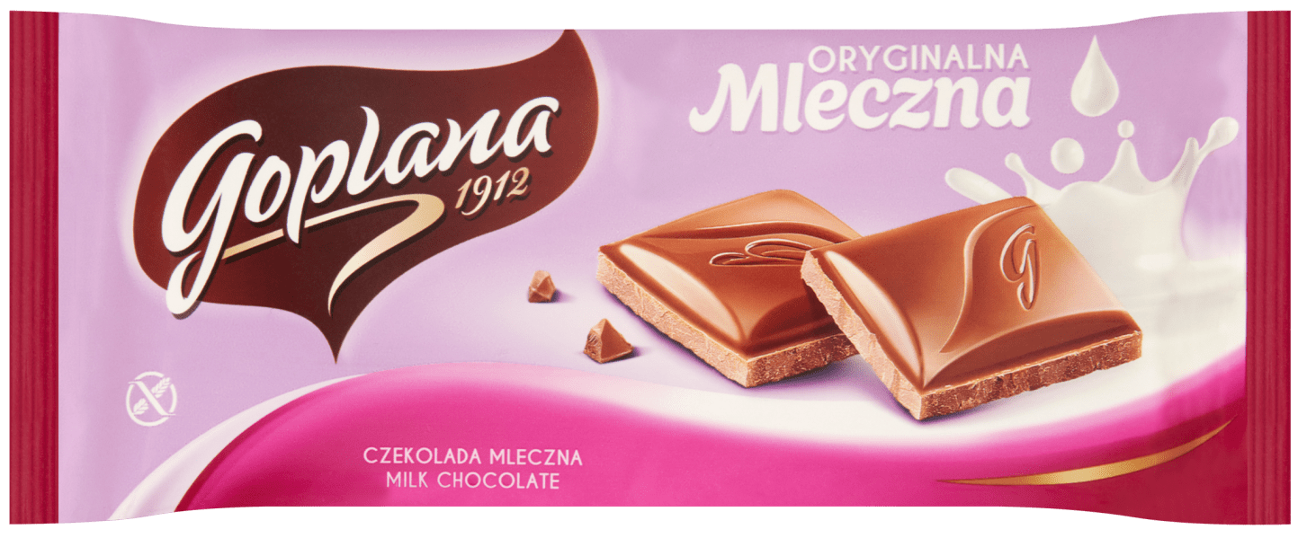Czekolada mleczna Goplana 90g widok główny 