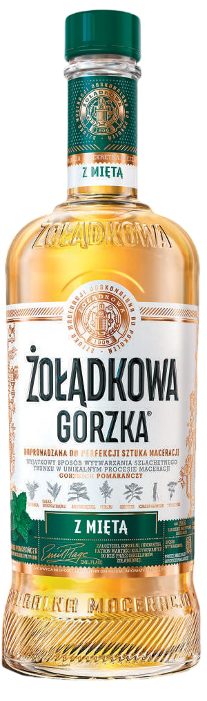 Likier Żołądkowa gorzka z miętą 0,5l 28% widok główny