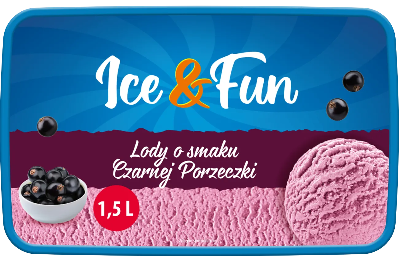 Lody o sm. czarnej porzeczki Ice&Fun 1,5l widok 1
