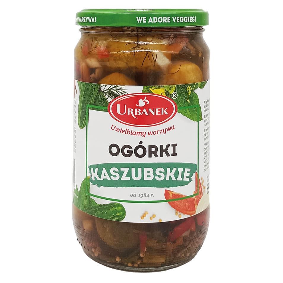 Ogórki kaszubskie Urbanek 680/380g widok 2