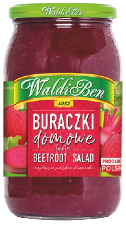 Buraczki domowe wiórki Waldiben 890/660g widok 1