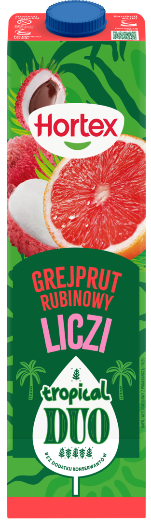 Napój niegaz. grejp liczi Tropical Duo Hortex 1l widok główny