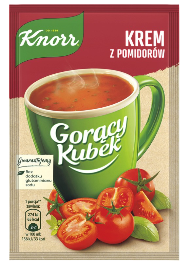 Zupa Gorący Kubek krem z pomidorów Knorr 19g widok 1