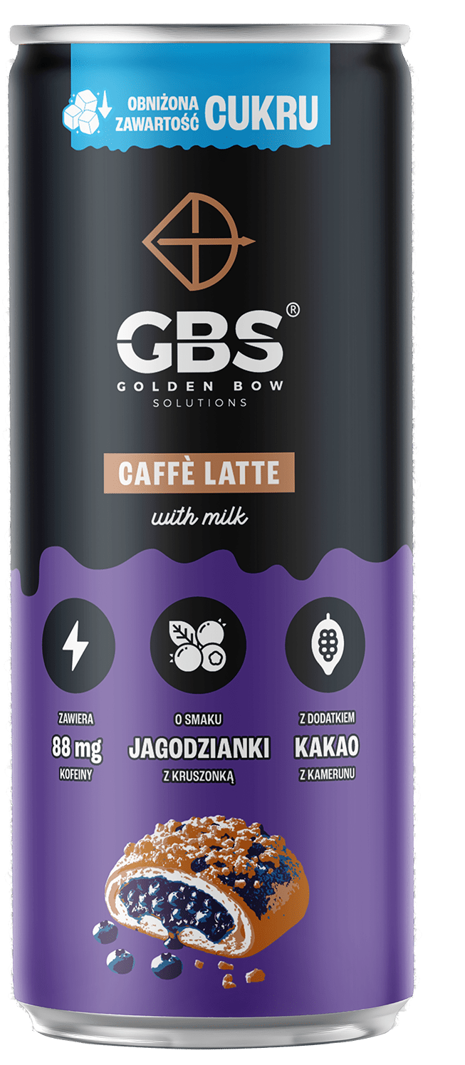 Napój mleczno-kaw latte jagodzianki GBS 250ml widok 1