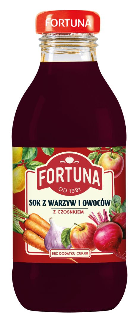Sok z warzyw i owoców z czosnkiem Fortuna 300ml widok 1