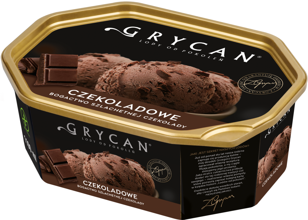 Lody Grycan czekoladowe 1,1l widok 1