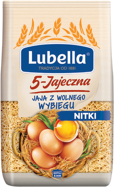 Makaron 5 jaj. wolny wybieg nitki Lubella 400g widok 2