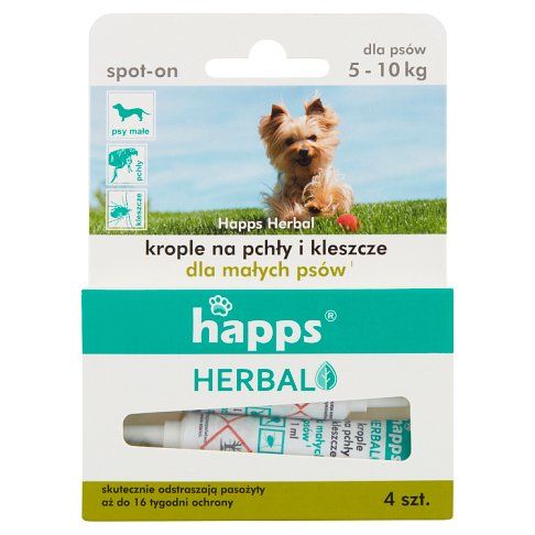 Krople dla zwierząt na pchły/klesz. Happs 4szt mix widok 1