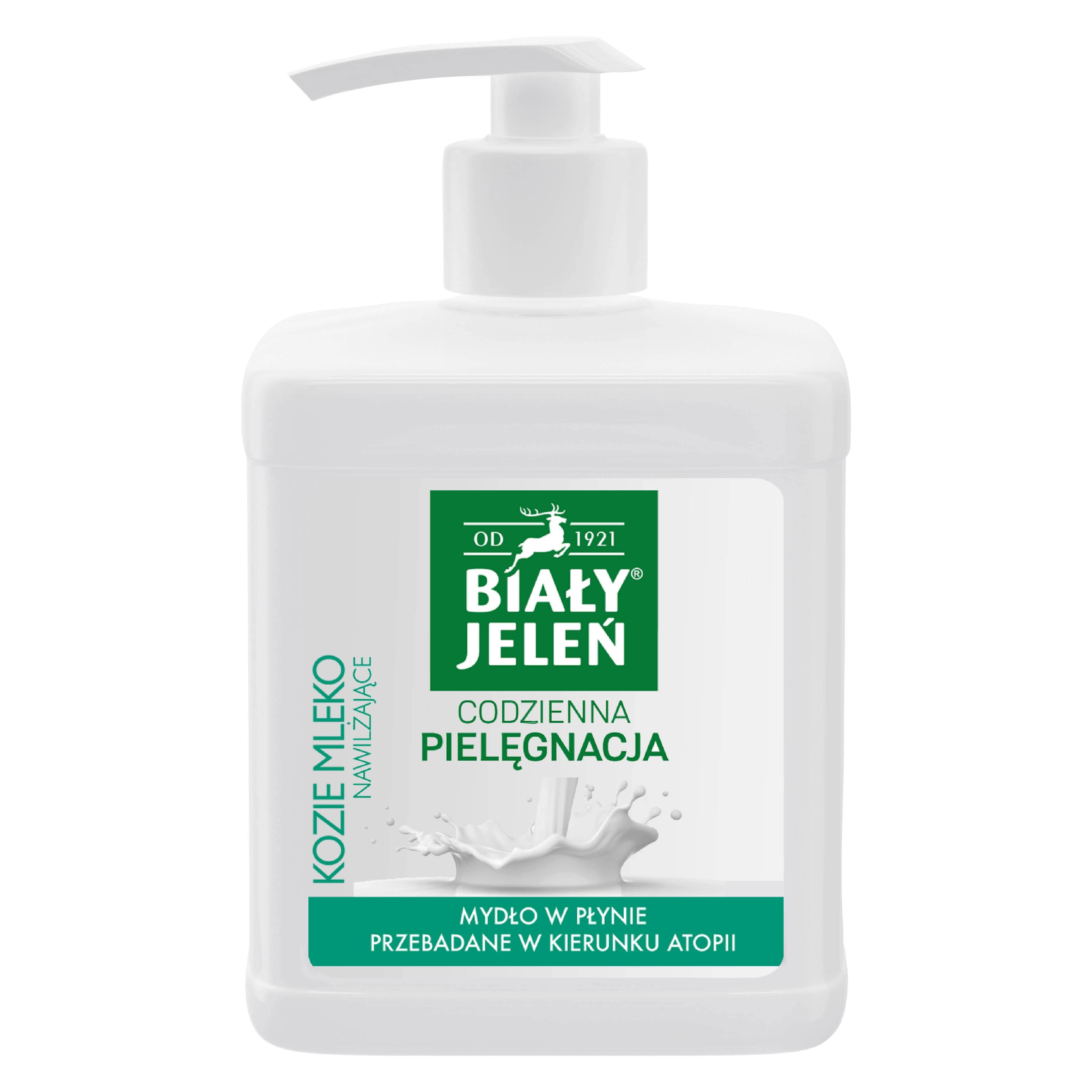 Mydło hipoal. kozie mleko Biały Jeleń 0,5l widok 1