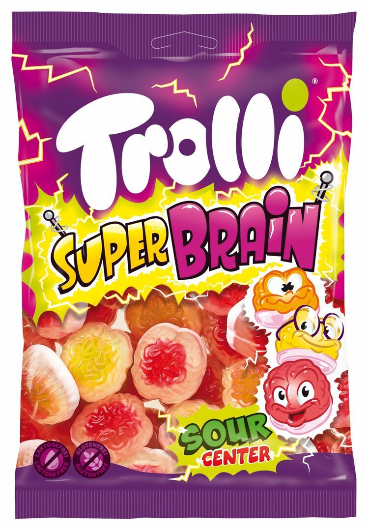 Żelki super brain sour center Trolli 175g widok 1