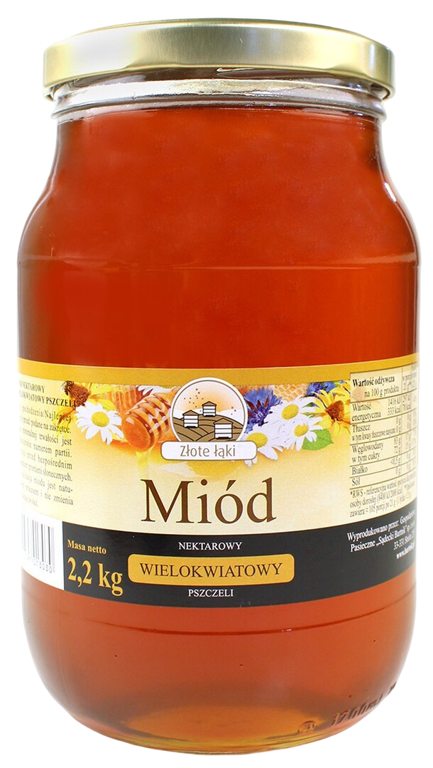 Miód wielokwiatowy Złote Łąki 2,2kg widok 1