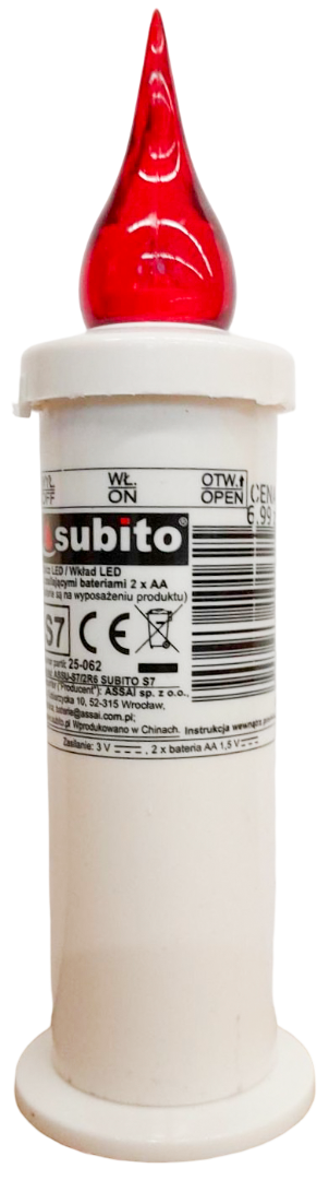 Wkład do znicza LED Subito S7 do 50dni Z25 widok główny 