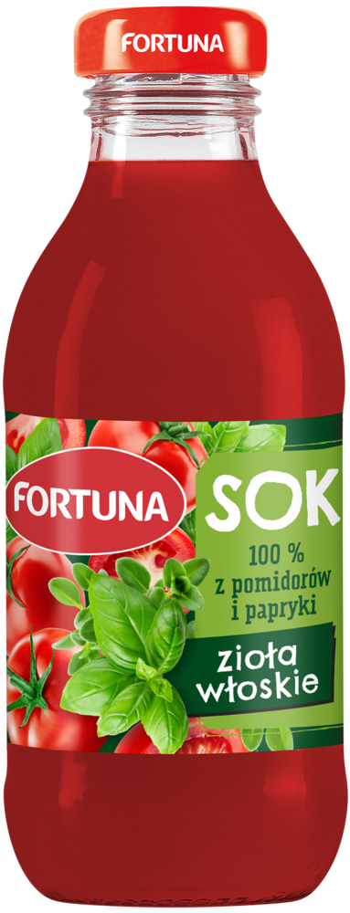 Sok z pomidorów papryk zioła włoskie Fortuna 300ml widok 1