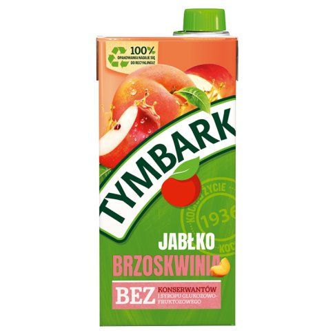 Napój niegaz. jabłko brzoskwinia Tymbark 1l widok 3