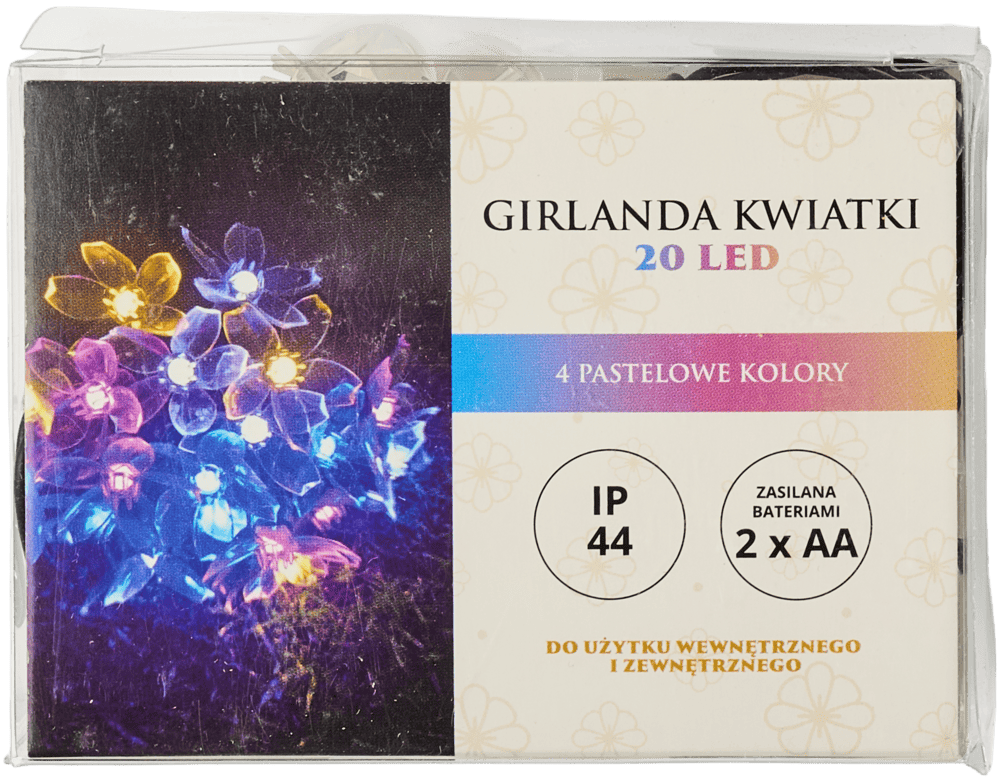 Girlanda kwiatki/motyle 20 LED O26 widok 2