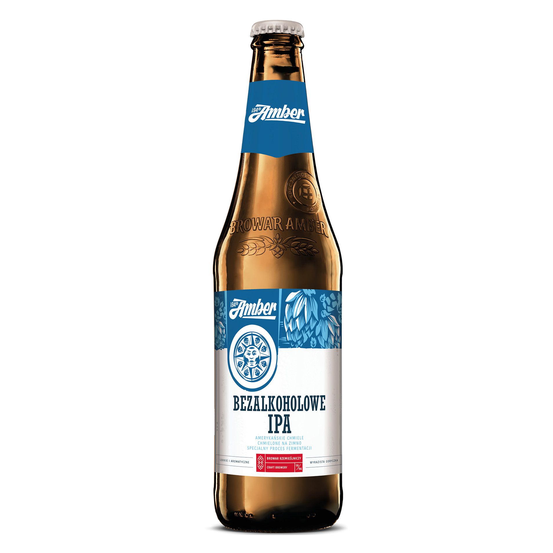 Piwo Amber IPA bezalkoholowe 0,5l 0% but. bzzw. widok 1