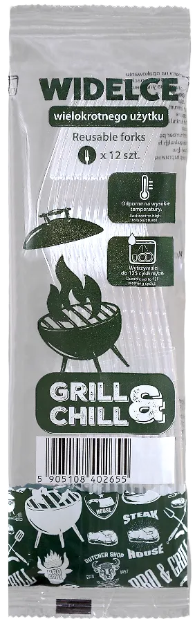 Widelce transp wielokrot użytku Grill&Chill 12szt widok główny