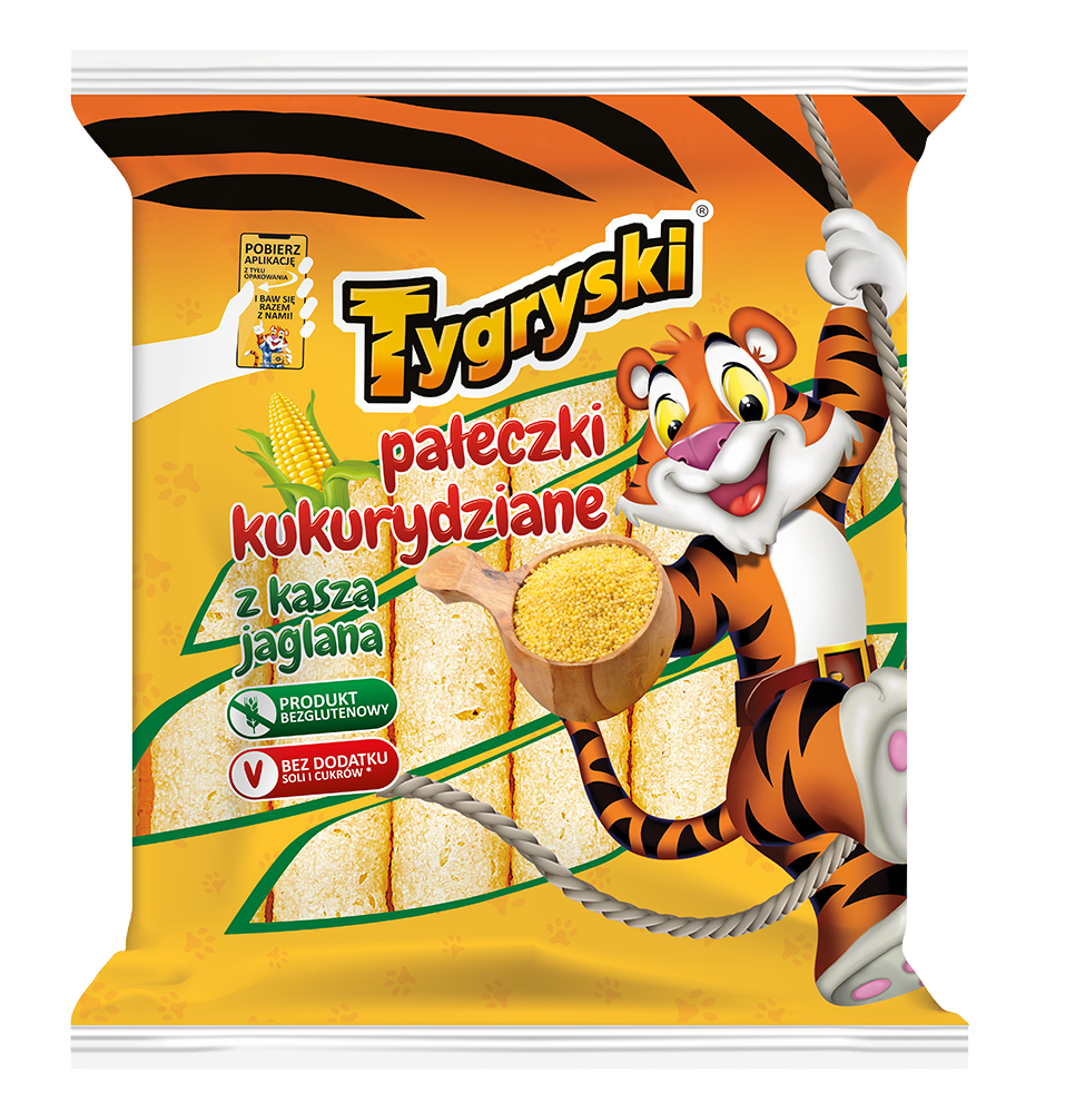 Pałeczki kukurydziane z kaszą jagl. Tygryski 60g widok 1