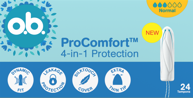 Tampony Ob procomfort normal 4w1 24szt widok 1