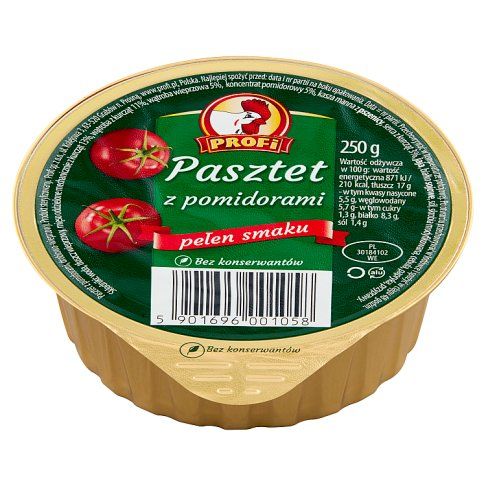 Pasztet z drobiem i pomidorami Profi 250g widok 1