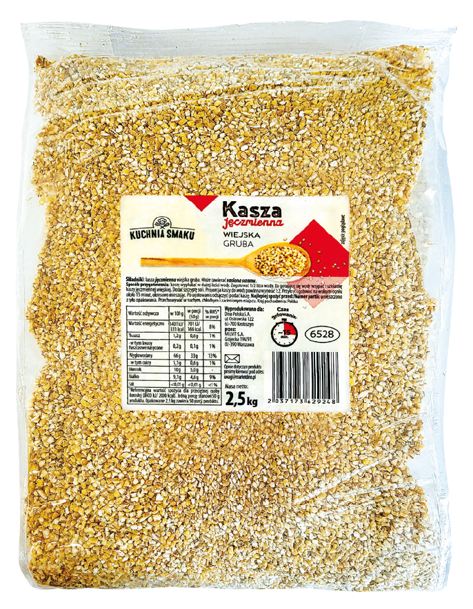 Kasza jęczmienna wiejska gruba Kuchnia Smaku 2,5kg widok główny