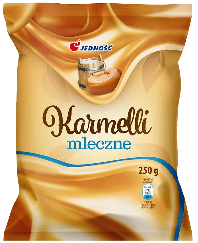 Cukierki karmelki mleczne Karmelli Jedność 250g widok 1