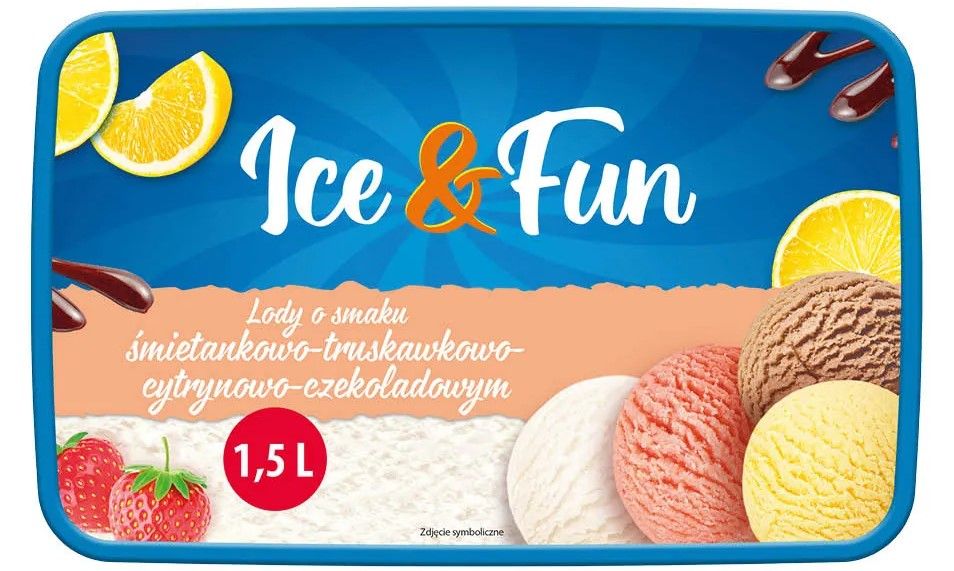 Lody 4-smakowe Ice&Fun 1,5l widok 1