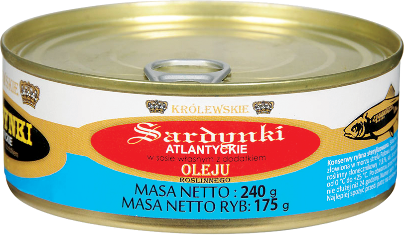 Sardynki królewskie w s. własnym Petropat 240/175g widok 1