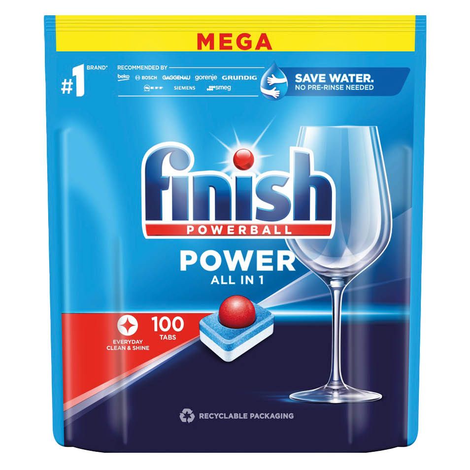 Tabletki do zmywarki power all in 1 Finish 100szt. widok 1