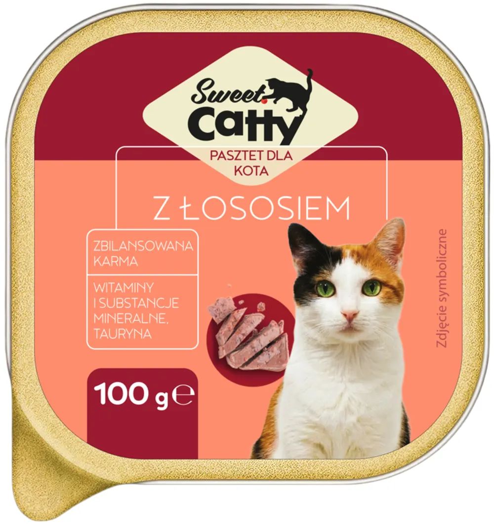 Karma dla kota pasztet z łososiem Sweet Catty 100g widok 1