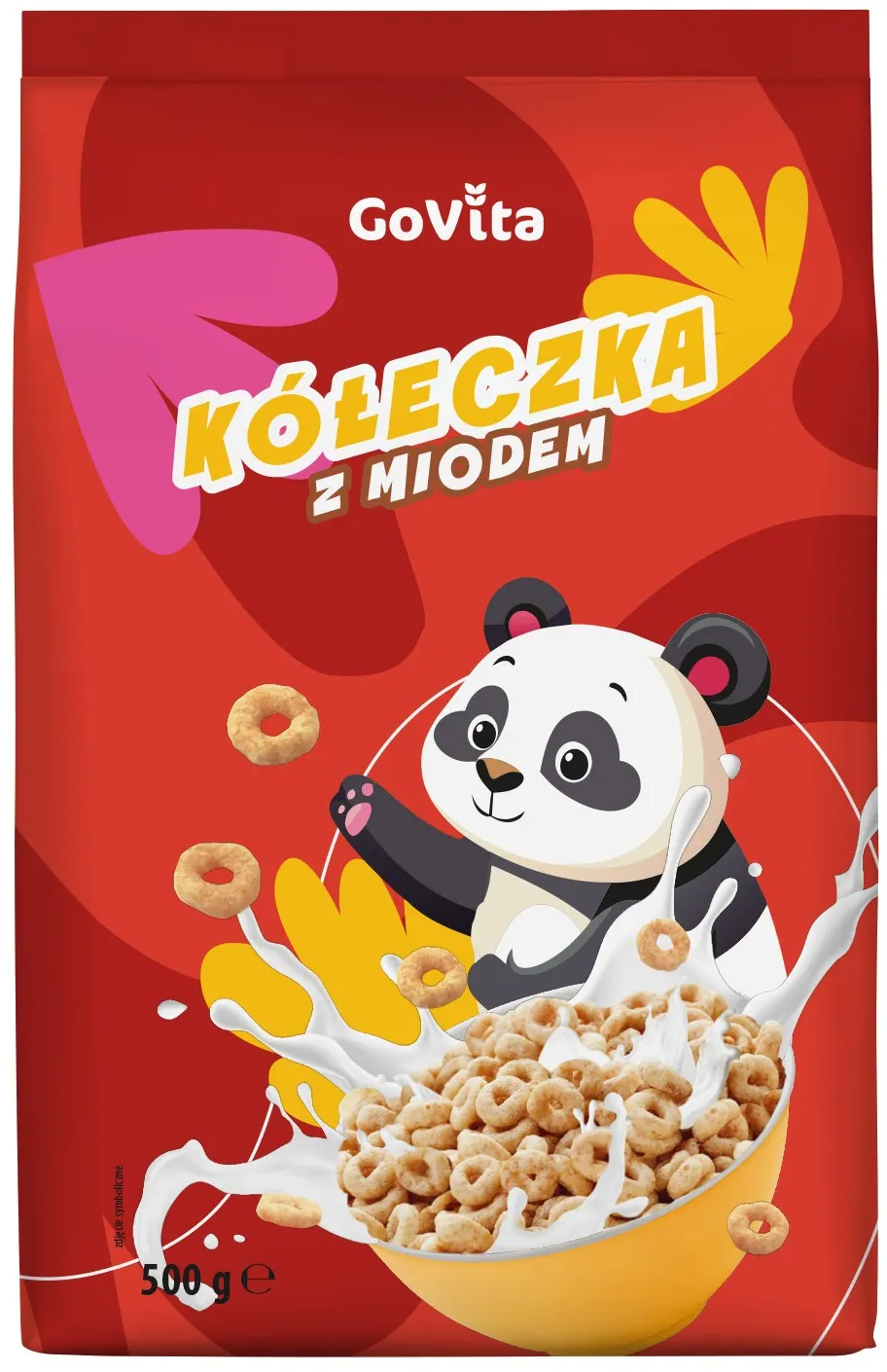 Płatki zbożowe kółeczka z miodem Govita 500g widok 1