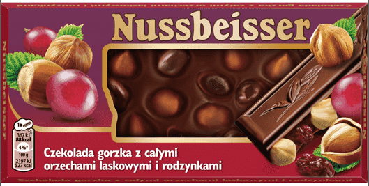 Czekolada gorzka 46% orzech rodz. Nussbeisser 100g widok 1