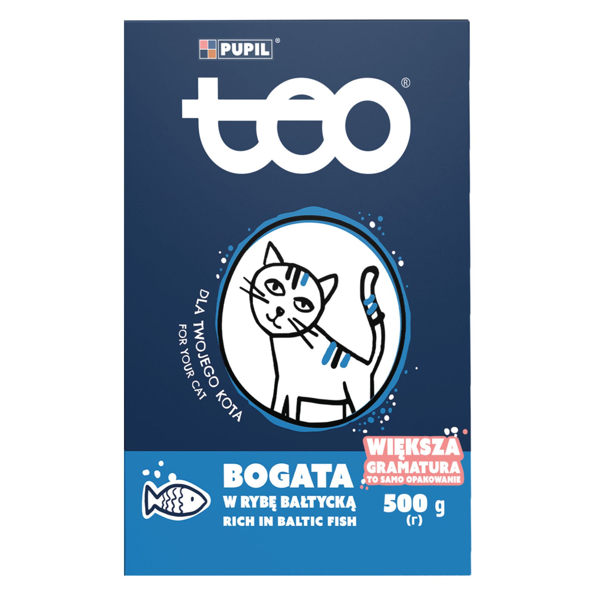 Karma dla kota sucha ryba Teo 500g widok 1