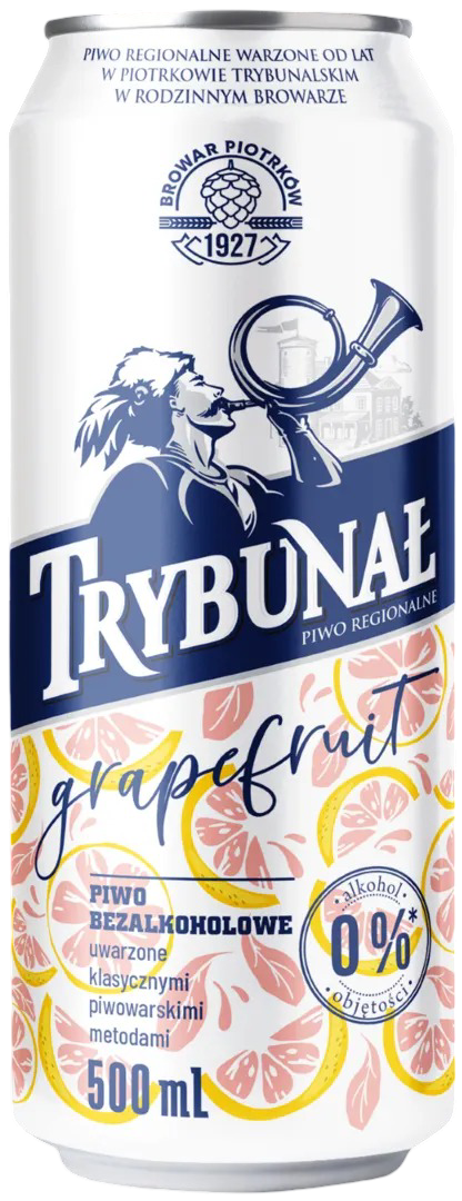 Piwo Trybunał grapefruit 0,5l 0% puszka widok główny 