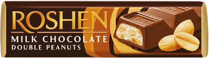 Baton milk chocolate double peanuts Roshen 39g widok główny 