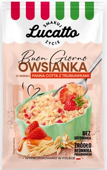 Owsianka panna cotta z truskawkami Lucatto 50g widok 1