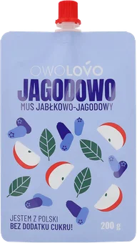 Mus jabłko jagoda Owolovo 200g widok 1