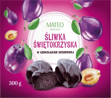 Bombonierka śliwka w czekoladzie Mateo 300g widok 1