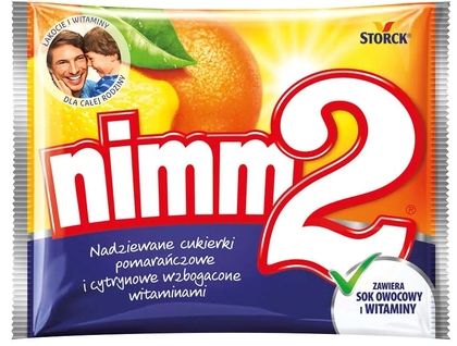 Zdjęcie produktu - Cukierki Nimm2 pomarańczowe 90g