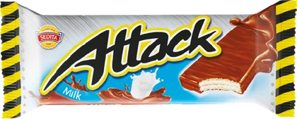 Wafelek Attack mleczny 30g widok główny