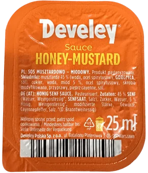 Sos musztardowo miodowy Develey 25ml widok główny 
