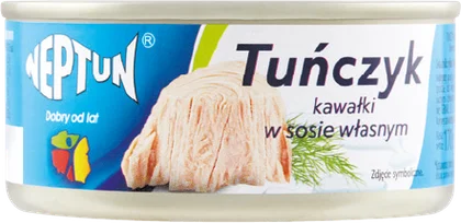 Tuńczyk kawałki w sosie własnym Neptun 170/120g widok główny 