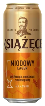 Piwo Książęce miodowe 0,5l 4,5% puszka widok 1