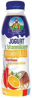 Zdjęcie produktu - Jogurt pitny z błonnikiem marche pomar Łowicz 400g