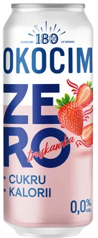 Piwo Okocim zero truskawka 0,5l 0% puszka widok 1