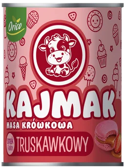 Zdjęcie produktu - Kajmak masa krówkowa o sm. truskawkowym Orico 460g